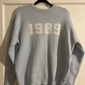 1989 Stella Tweed Light Blue Crewneck Sweater
